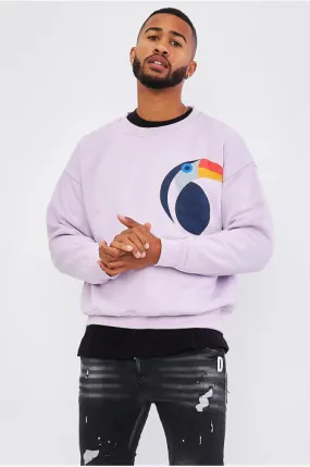 Sweat violet illustration toucan