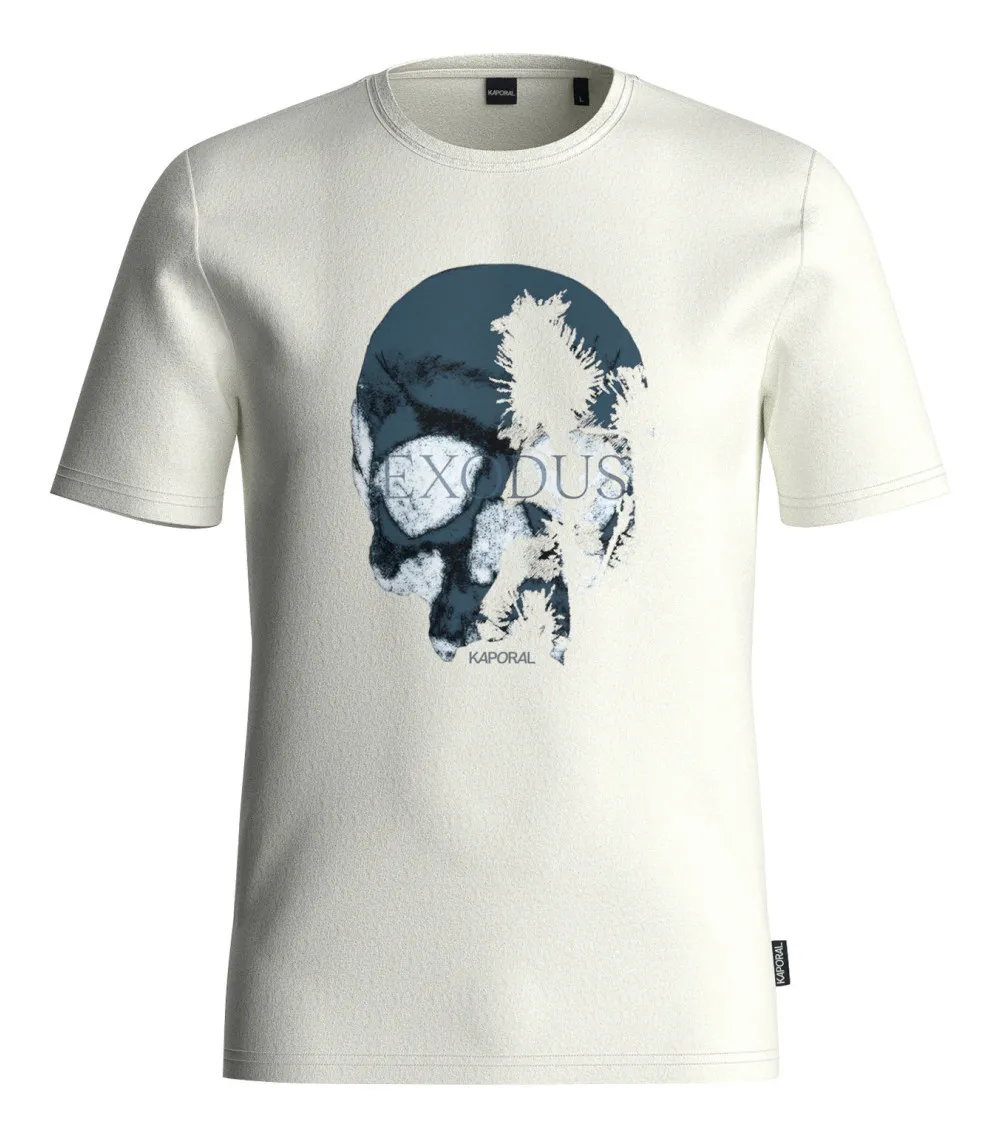 T-shirt avec manches courtes et col rond Kaporal blanc