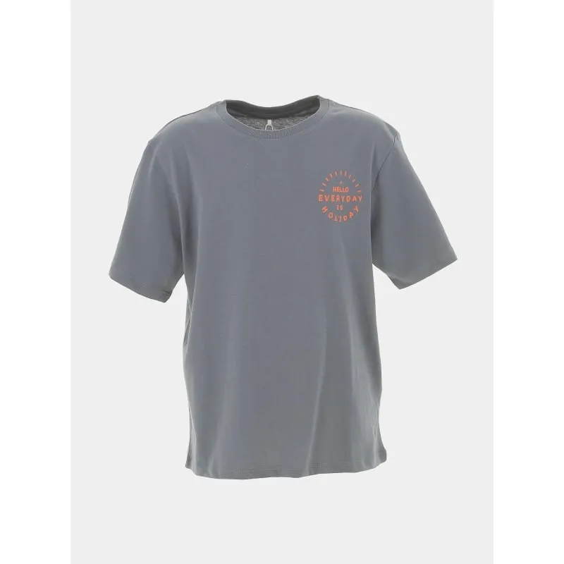 T-shirt logo tricolore bleu et blanc - Le Coq Sportif | wimod