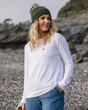 T-shirt manches longues en coton recyclé classique - Blanc