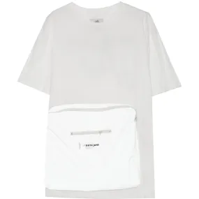 T-shirt réfléchissant grande poche blanc