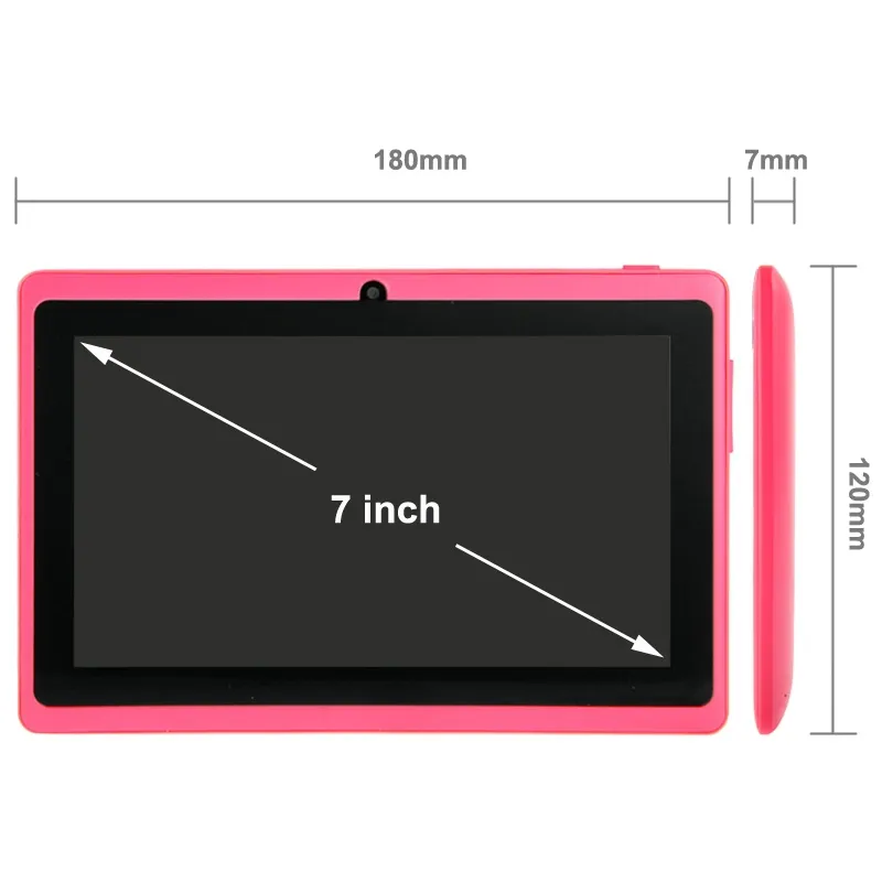 Tablette tactile Android 6.0 7" Quad Core 12 Go Rose