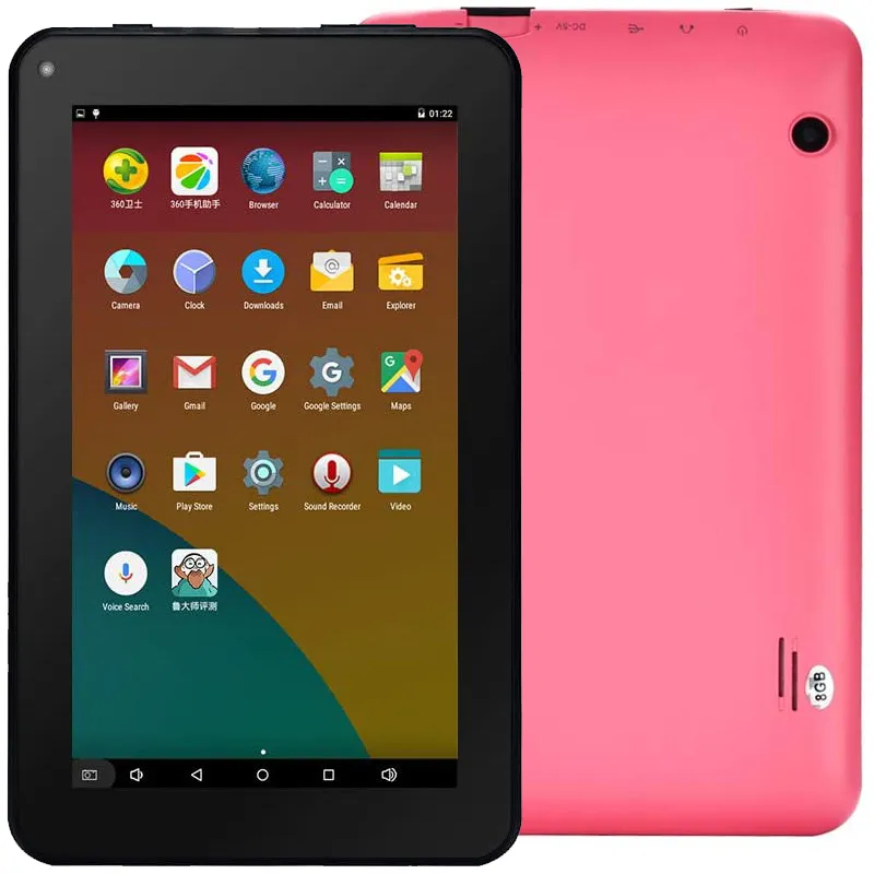Tablette tactile Android 6.0 Bluetooth 7 pouces Rose 16Go