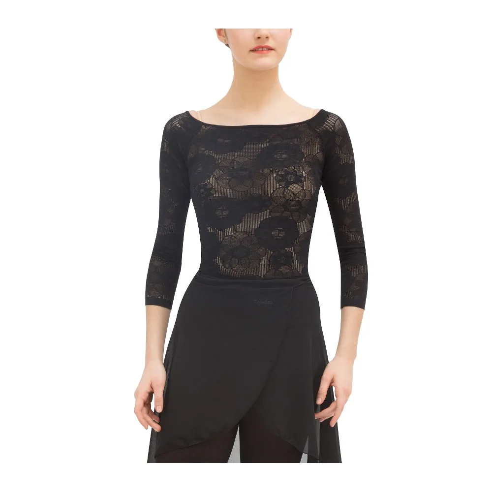 Top manches longues en dentelle Rosace Repetto D0686 - FAME La Maison De La Danse